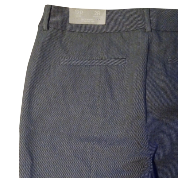 Chico's So Slimming Sophia Twill Striped Straight Leg Pants NWT Size 2 12 - Picture 9 of 14